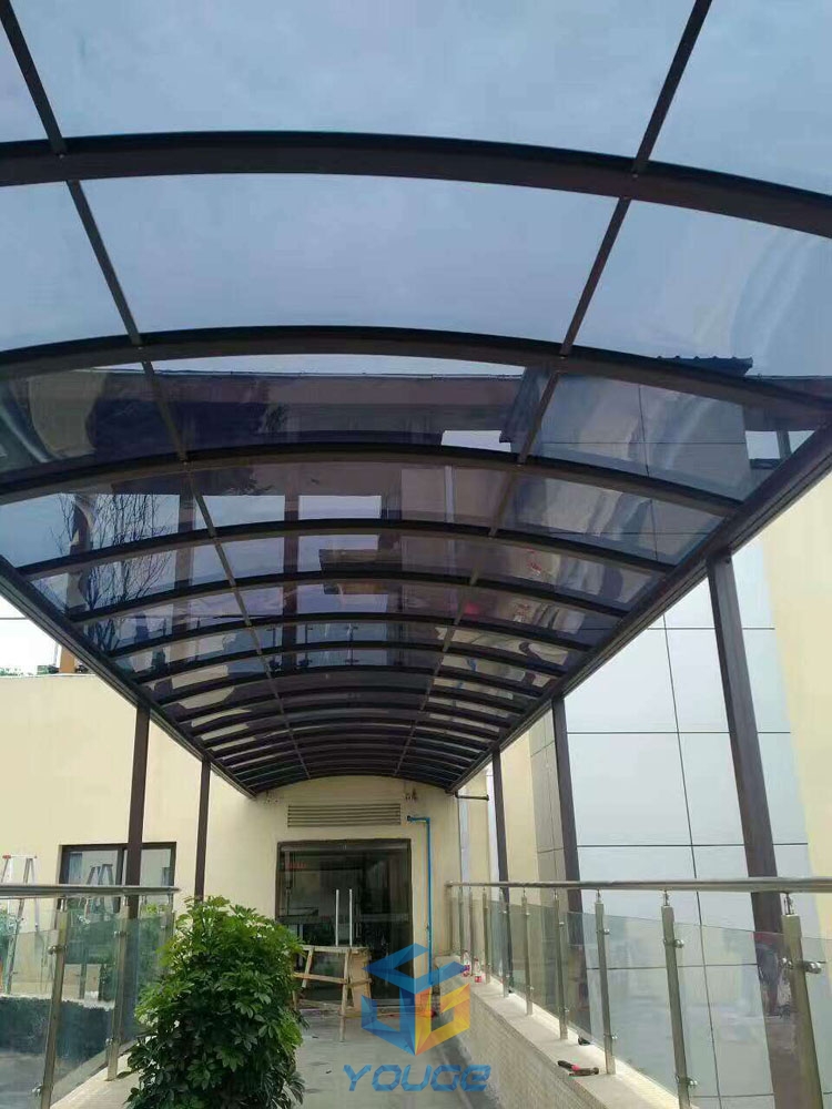 重庆铝合金雨棚过道遮阳棚-九龙坡半岛开发建设指挥部