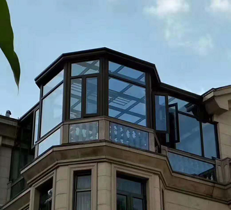 楼顶露台铝合金玻璃阳光房