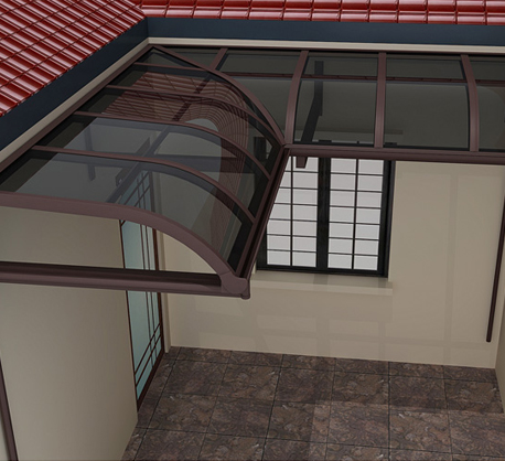 铝合金露台棚|露台棚|阳光板雨棚